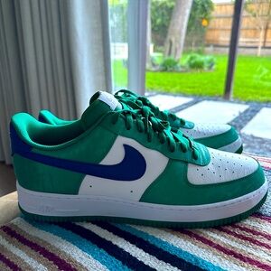 Men’s Nike Air Force 1s, sz 15, Master’s green